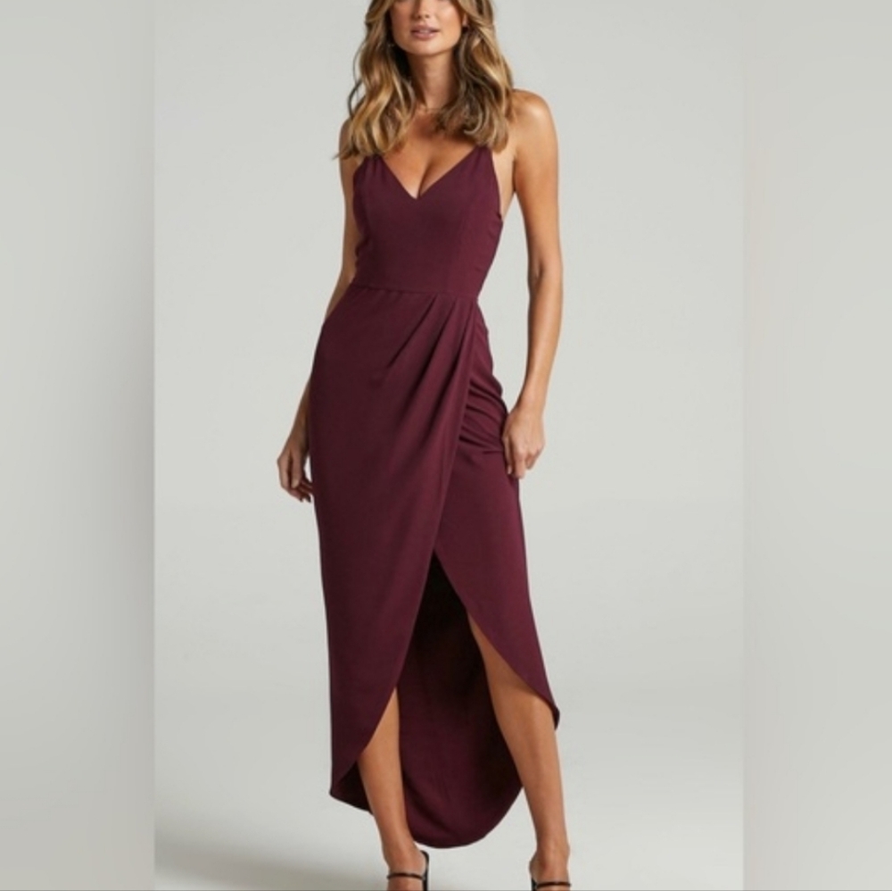 Showpo Lucky Day Maxi Dress Wine Small US 4